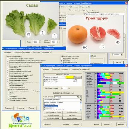 автоматизированное рабочее место диетолога пк «индивидуальная диета» 3.0 фото