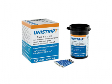 Тест-полоски Unistrip 1 для глюкометров