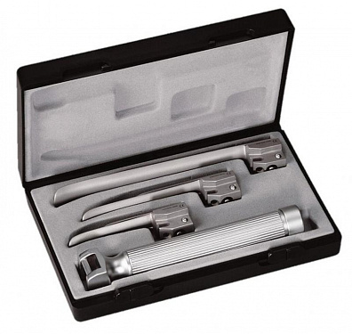 Клинок ларингоскопа в наборах, вариант исполнения RI-STANDARD Miller Миллер. Освещение вакуумное 2,7 В.