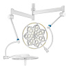 Светильник операционный потолочный 300/300 Эмалед, Россия